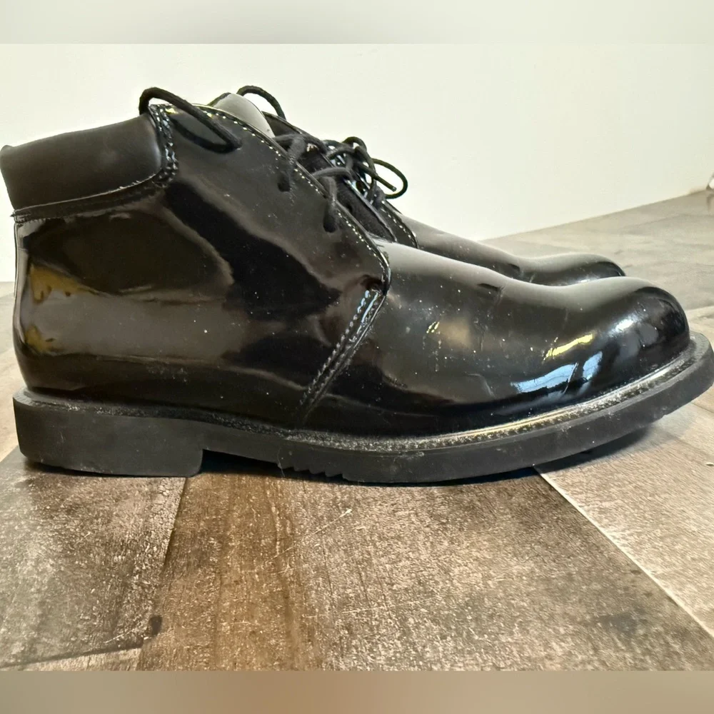 Thorogood Men’s Patent‎ Leather Uniform Dress Shoes Black 10.5M